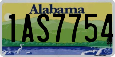 AL license plate 1AS7754