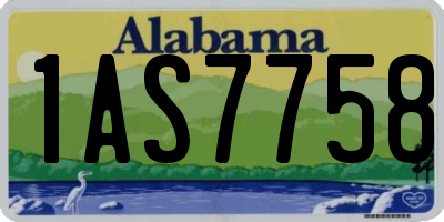 AL license plate 1AS7758