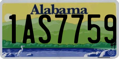 AL license plate 1AS7759