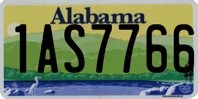 AL license plate 1AS7766