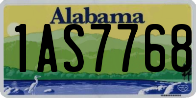 AL license plate 1AS7768