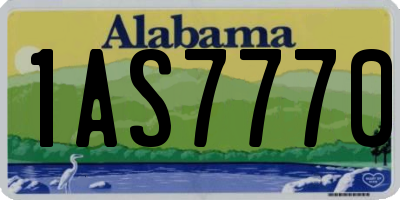 AL license plate 1AS7770