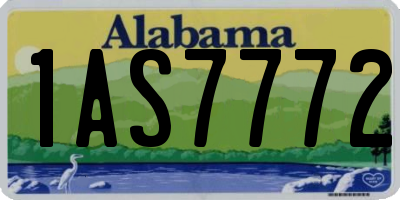 AL license plate 1AS7772