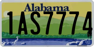 AL license plate 1AS7774