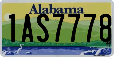 AL license plate 1AS7778