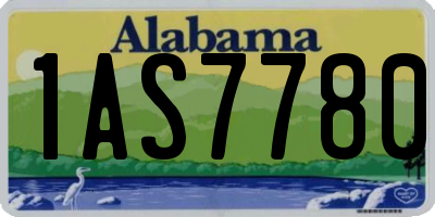 AL license plate 1AS7780