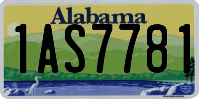 AL license plate 1AS7781