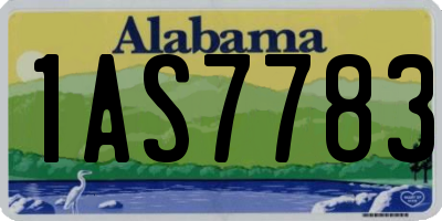 AL license plate 1AS7783