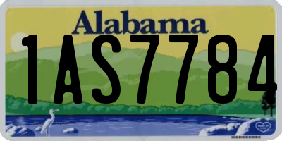 AL license plate 1AS7784
