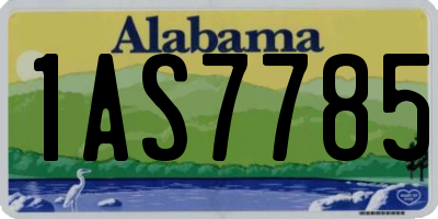 AL license plate 1AS7785