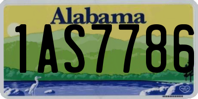 AL license plate 1AS7786