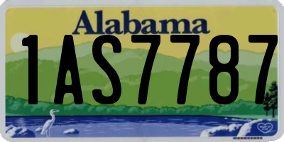 AL license plate 1AS7787