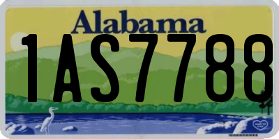 AL license plate 1AS7788