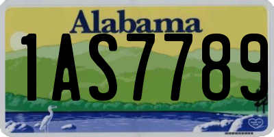 AL license plate 1AS7789