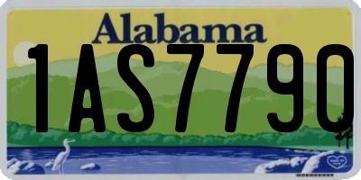 AL license plate 1AS7790
