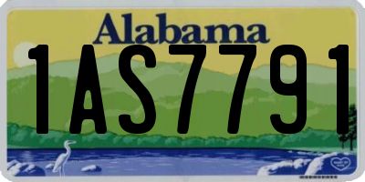 AL license plate 1AS7791