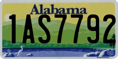 AL license plate 1AS7792