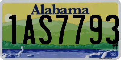 AL license plate 1AS7793
