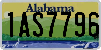AL license plate 1AS7796