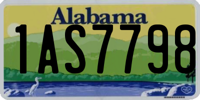 AL license plate 1AS7798