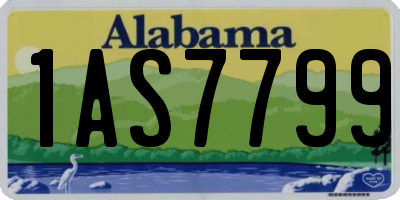 AL license plate 1AS7799