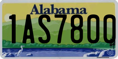 AL license plate 1AS7800