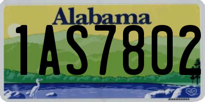 AL license plate 1AS7802