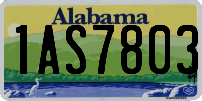 AL license plate 1AS7803
