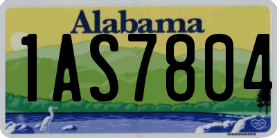 AL license plate 1AS7804