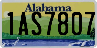 AL license plate 1AS7807