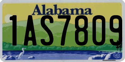 AL license plate 1AS7809