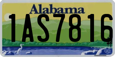 AL license plate 1AS7816