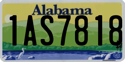 AL license plate 1AS7818