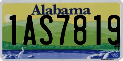 AL license plate 1AS7819