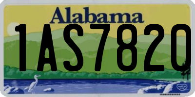 AL license plate 1AS7820
