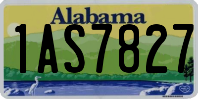 AL license plate 1AS7827