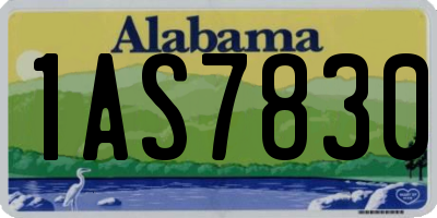 AL license plate 1AS7830