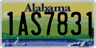 AL license plate 1AS7831