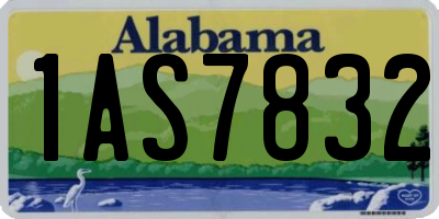 AL license plate 1AS7832