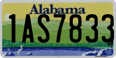 AL license plate 1AS7833