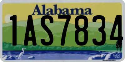 AL license plate 1AS7834