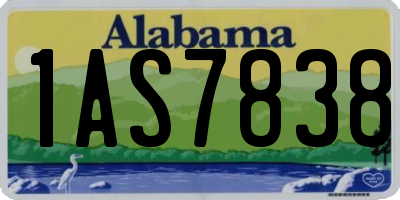 AL license plate 1AS7838