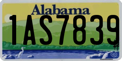 AL license plate 1AS7839