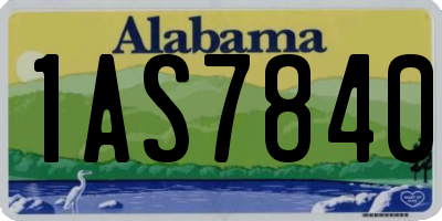 AL license plate 1AS7840