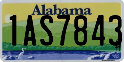 AL license plate 1AS7843