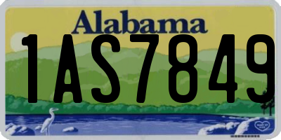 AL license plate 1AS7849