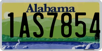 AL license plate 1AS7854