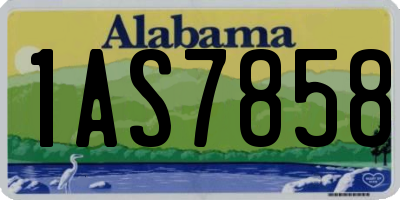 AL license plate 1AS7858