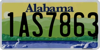 AL license plate 1AS7863