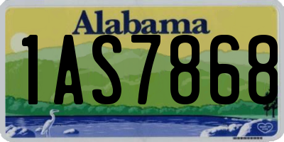 AL license plate 1AS7868